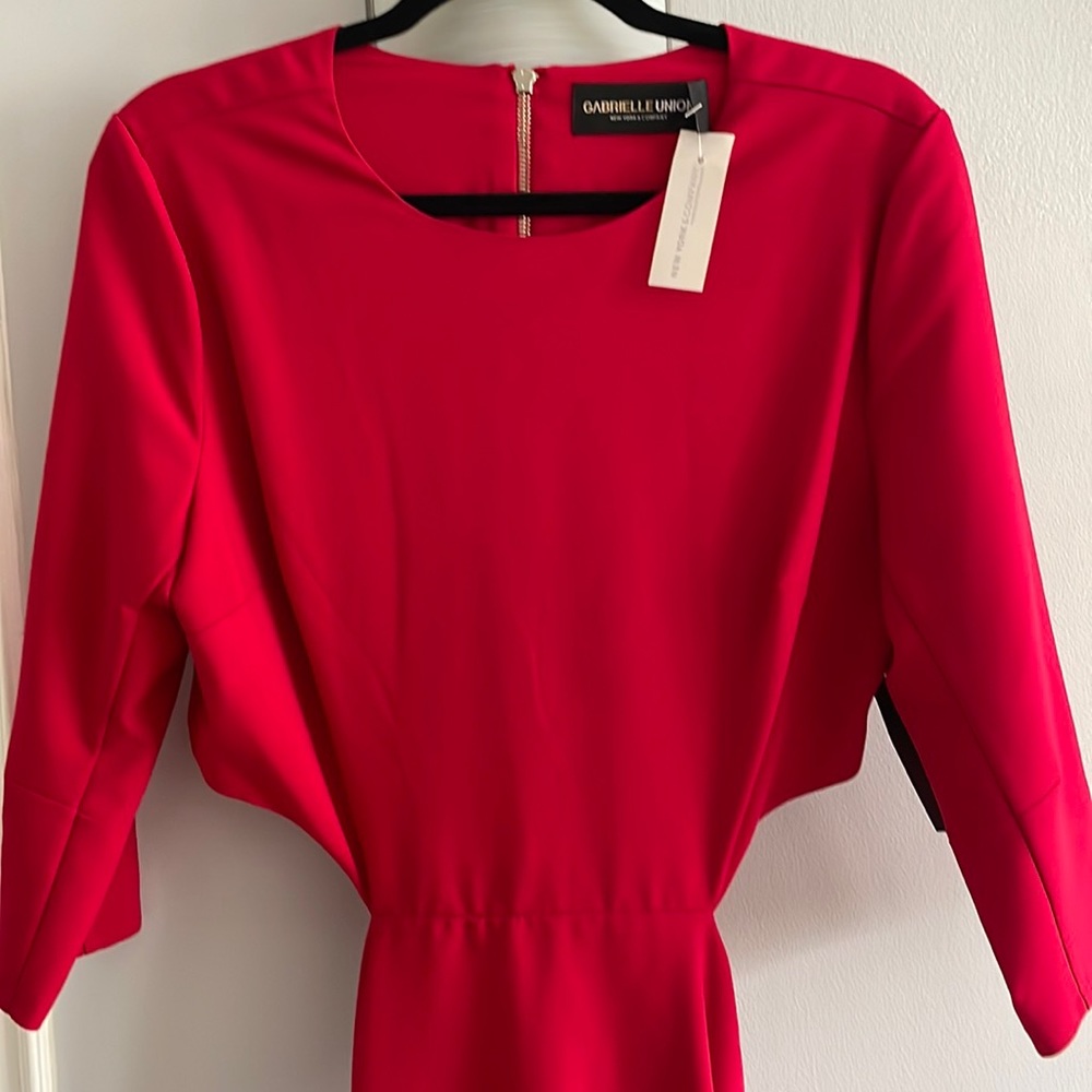 Fuchsia Cut out Back zip dress